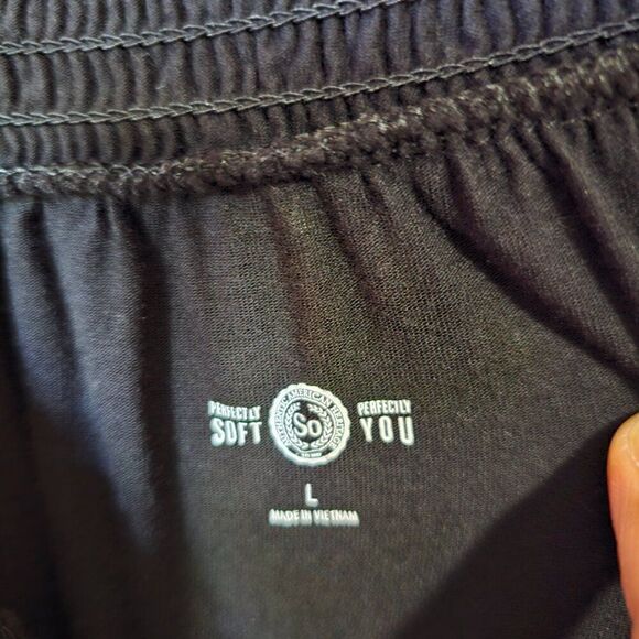 EUC SO BLACK PERFECTLY SOFT OFF SHOULDER ELASTIC SWING STYLE SHORT DRESS SIZE L - Picture 13 of 15